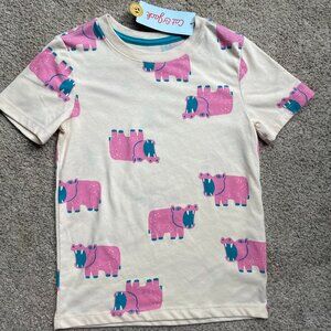 Cat and Jack pink hippo tee, 5T